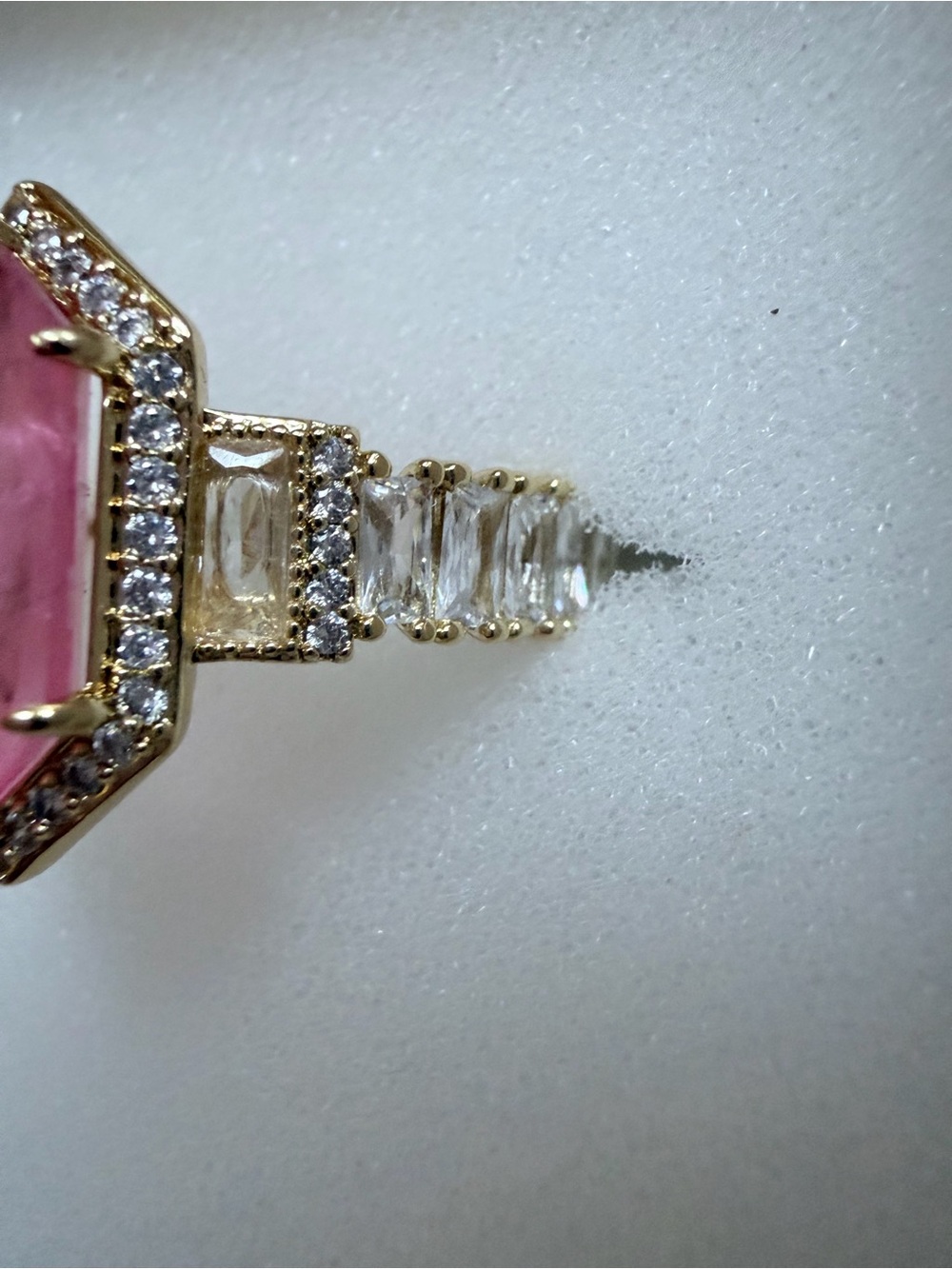 Rose Quartz statement ring - Picture 3 of 5